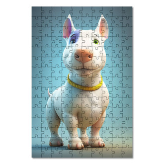 Wooden Puzzle Bull Terrier cartoon