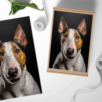 Wooden Puzzle Bull Terrier realistic