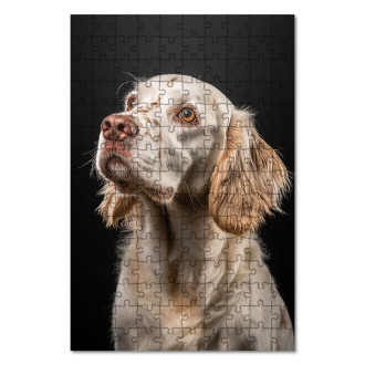 Wooden Puzzle Clumber Spaniel realistic