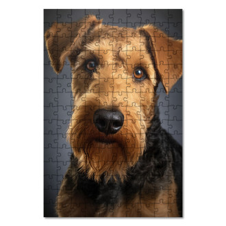 Wooden Puzzle Airedale Terrier realistic