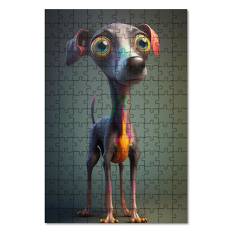 Wooden Puzzle Greyhound cartoon