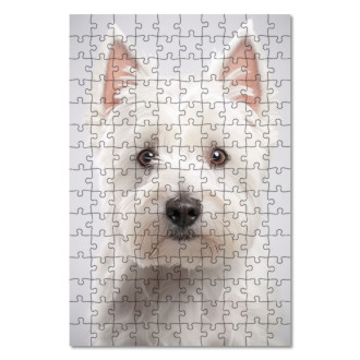 Wooden Puzzle West Highland White Terrier realistic