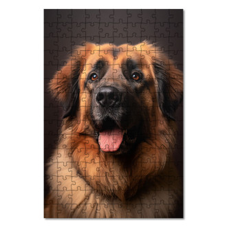Wooden Puzzle Leonberger realistic