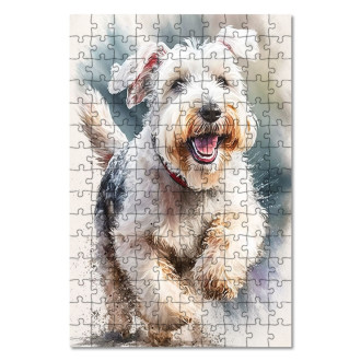 Wooden Puzzle Sealyham Terrier watercolor