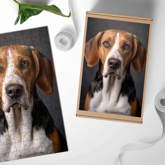Wooden Puzzle American Foxhound realistic