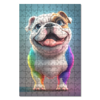 Wooden Puzzle Bulldog cartoon