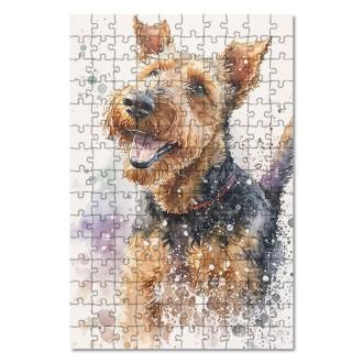 Wooden Puzzle Welsh Terrier watercolor