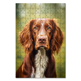 Wooden Puzzle Irish Red and White Setter realistic