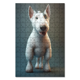 Wooden Puzzle Miniature Bull Terrier cartoon