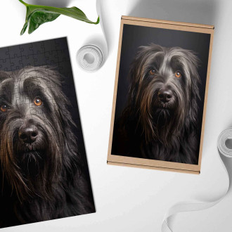 Wooden Puzzle Skye Terrier realistic