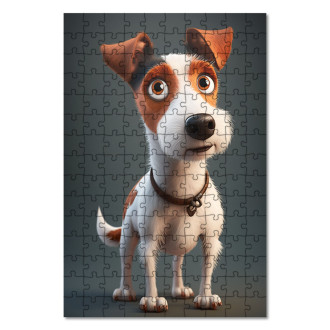 Wooden Puzzle Smooth Fox Terrier cartoon