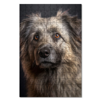 Wooden Puzzle Pyrenean Shepherd realistic