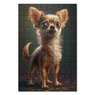 Wooden Puzzle Chihuahua cartoon