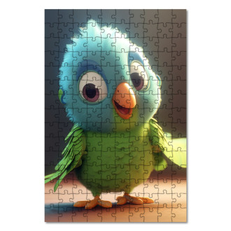 Wooden Puzzle Cute animated parrot