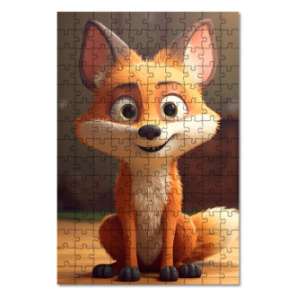 Wooden Puzzle Cute animated fox