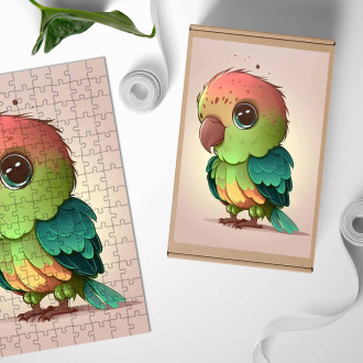 Wooden Puzzle Cartoon Parrot
