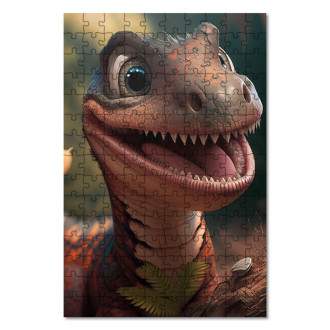Wooden Puzzle Cute cartoon dinosaur
