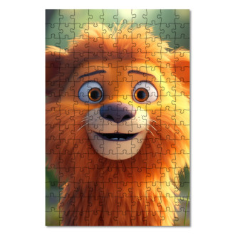 Wooden Puzzle Cute animated lion 1