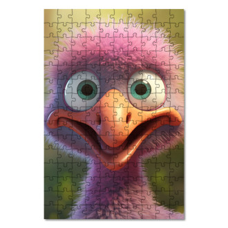 Wooden Puzzle Cute animated ostrich 2