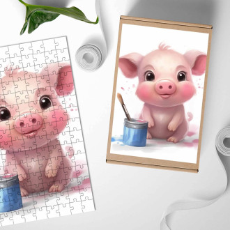 Wooden Puzzle Cartoon Piggy