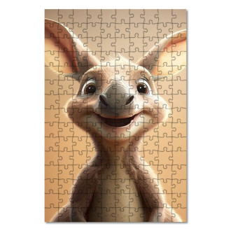 Wooden Puzzle Cute animated kangaroo 1