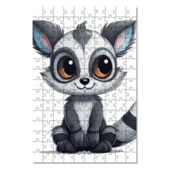 Wooden Puzzle Cartoon Lemur