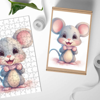 Wooden Puzzle Cartoon Mouse