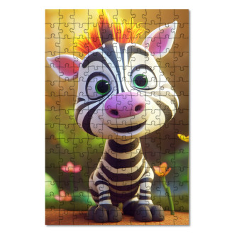 Wooden Puzzle Cute animated zebra 1