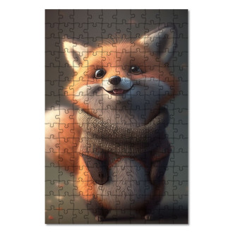 Wooden Puzzle Cute animated fox 1