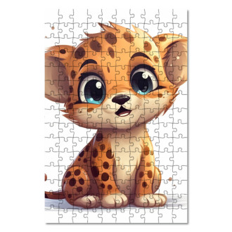 Wooden Puzzle Cartoon Leopard