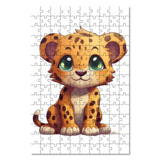 Wooden Puzzle Cartoon Cheetah