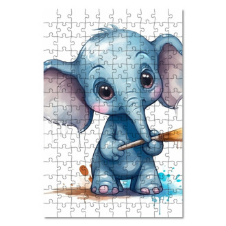 Wooden Puzzle Cartoon Elephant
