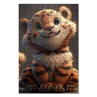 Wooden Puzzle Cute animated tiger 2