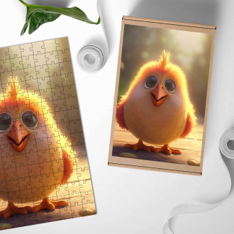 Wooden Puzzle Cute animated chicken 1