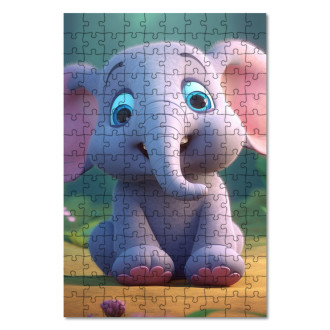 Wooden Puzzle Cute animated elephant