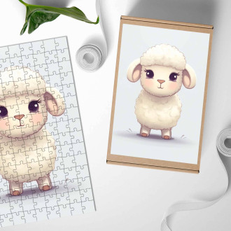 Wooden Puzzle Cartoon Sheep