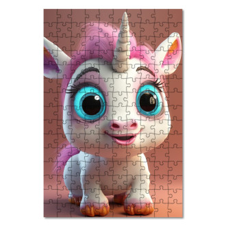 Wooden Puzzle Cute animated unicorn
