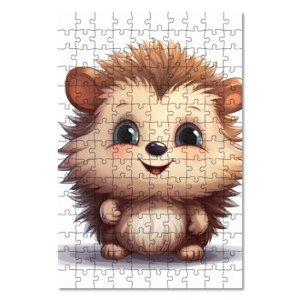 Wooden Puzzle Cartoon Hedgehog