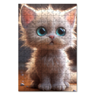 Wooden Puzzle Cute animated cat