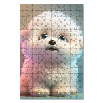 Wooden Puzzle Cute animated dog