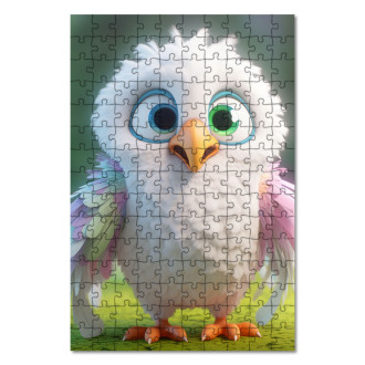 Wooden Puzzle Cute animated eagle