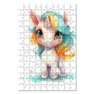 Wooden Puzzle Cartoon Unicorn
