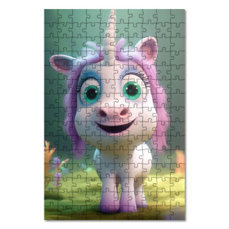 Wooden Puzzle Cute animated unicorn 1
