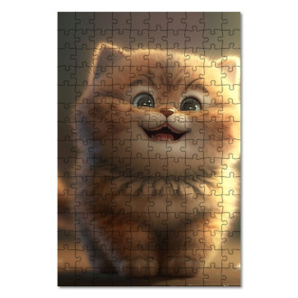 Wooden Puzzle Cute animated cat 3