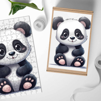 Wooden Puzzle Cartoon Panda