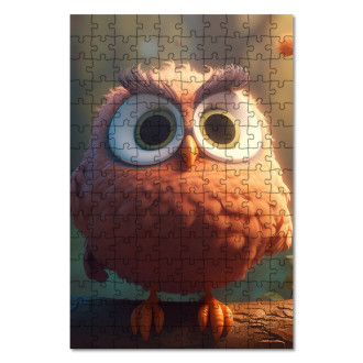 Wooden Puzzle Cute animated owl