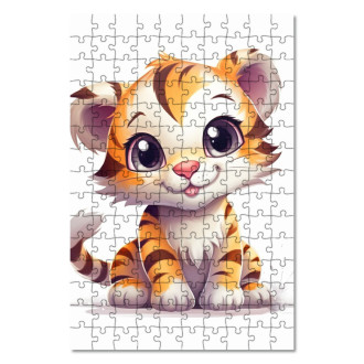 Wooden Puzzle Cartoon Tiger