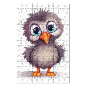 Wooden Puzzle Cartoon Ostrich