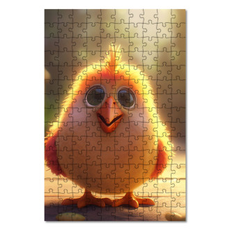 Wooden Puzzle Cute animated chicken 1