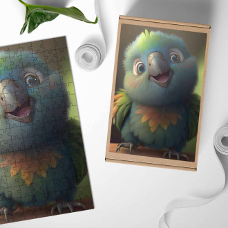 Wooden Puzzle Cute animated parrot 2